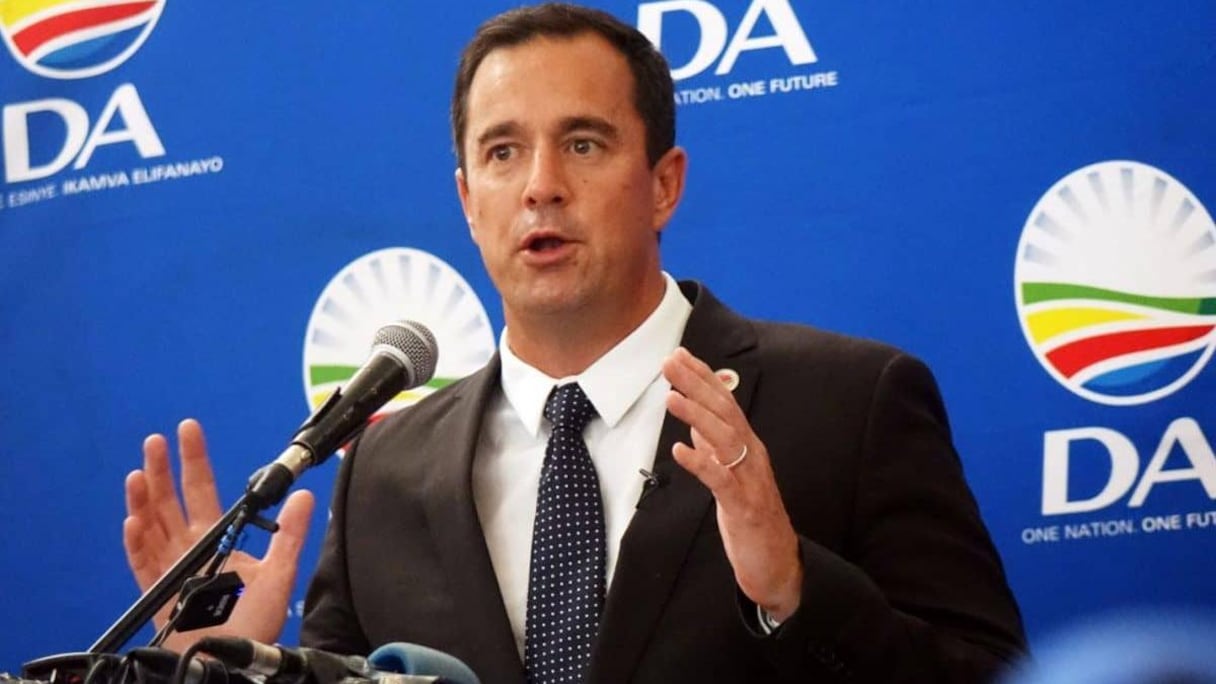 John Steenhuisen, nouveau président de l'Alliance démocratique (DA), principal parti d'opposition en Afrique du Sud.