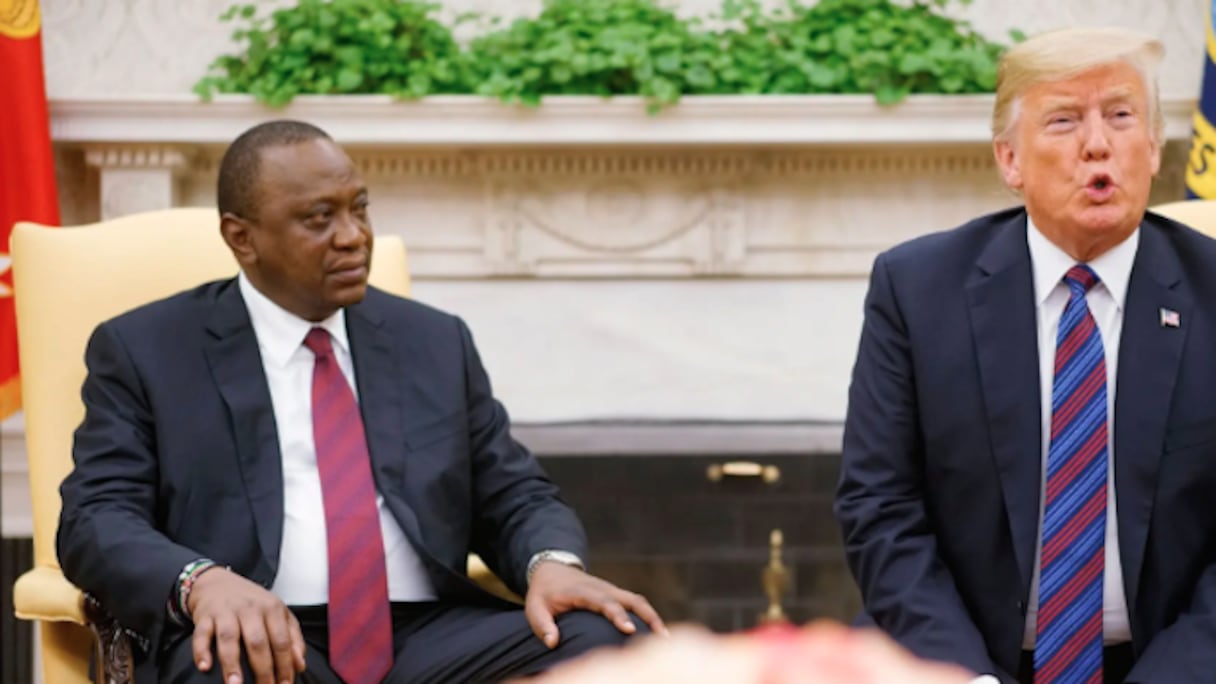 Les présidents Uhuru Kenyatta (Kenya) et Donald Trump (Etats-Unis).