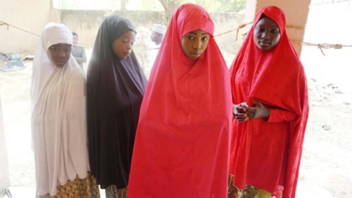 Quatre écolières de Dapchi, dans le nord du Nigeria, qui avaient échappé à l'enlèvement par Boko Haram d'une centaine de leurs camarades le 19 février 2018