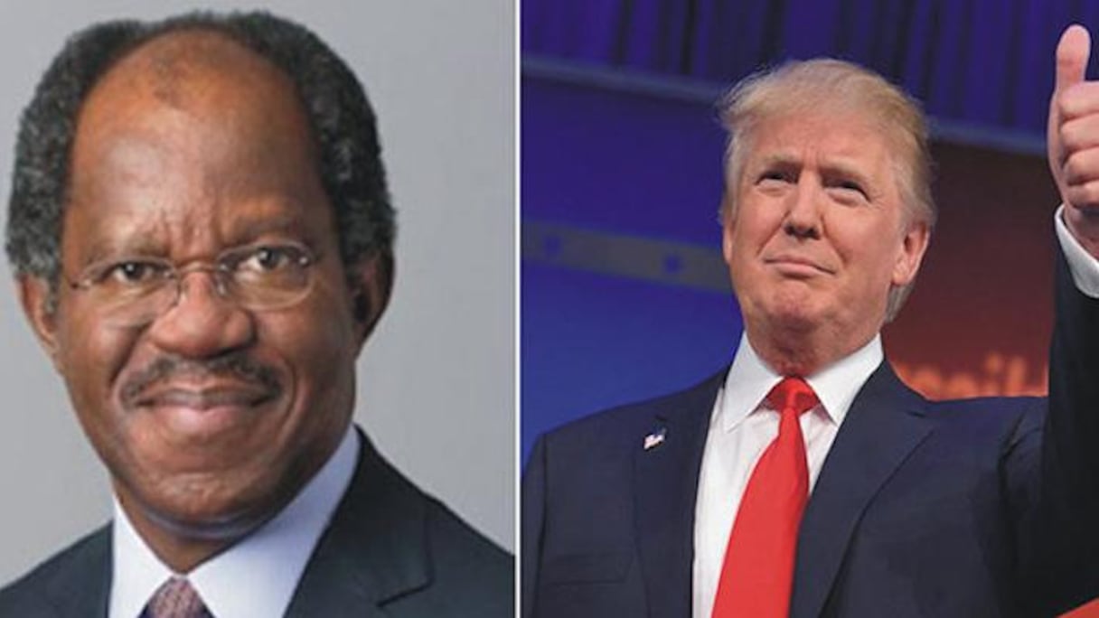 Adebayo Agunlesi, président de Global Infrastructure Partners, et Donald Trump, président élu des Etats-Unis.