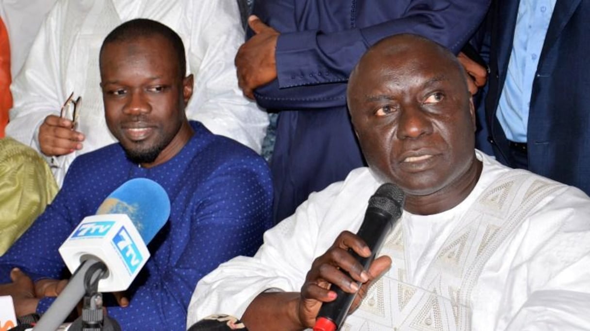 Ousmane Sonko, leader du parti Pastef et Idrissa Seck, Chef du Parti Rewmi.