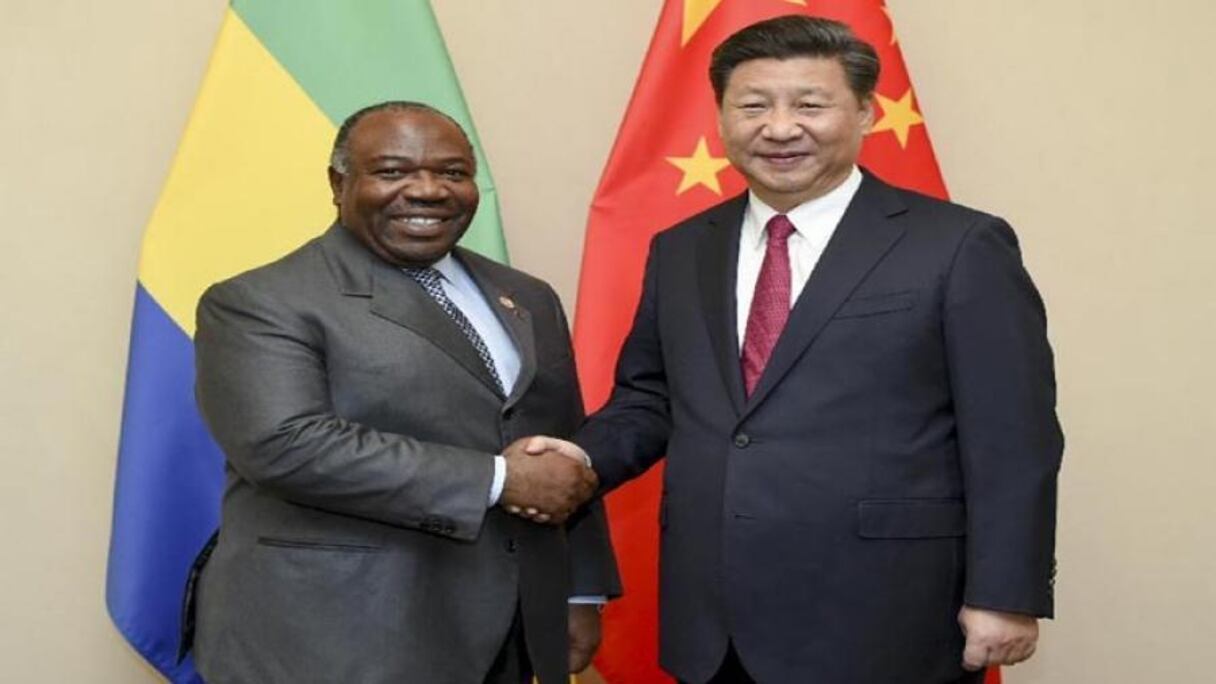 Ali Bongo, président du Gabon, et Xi Jinping, président de la Chine.
