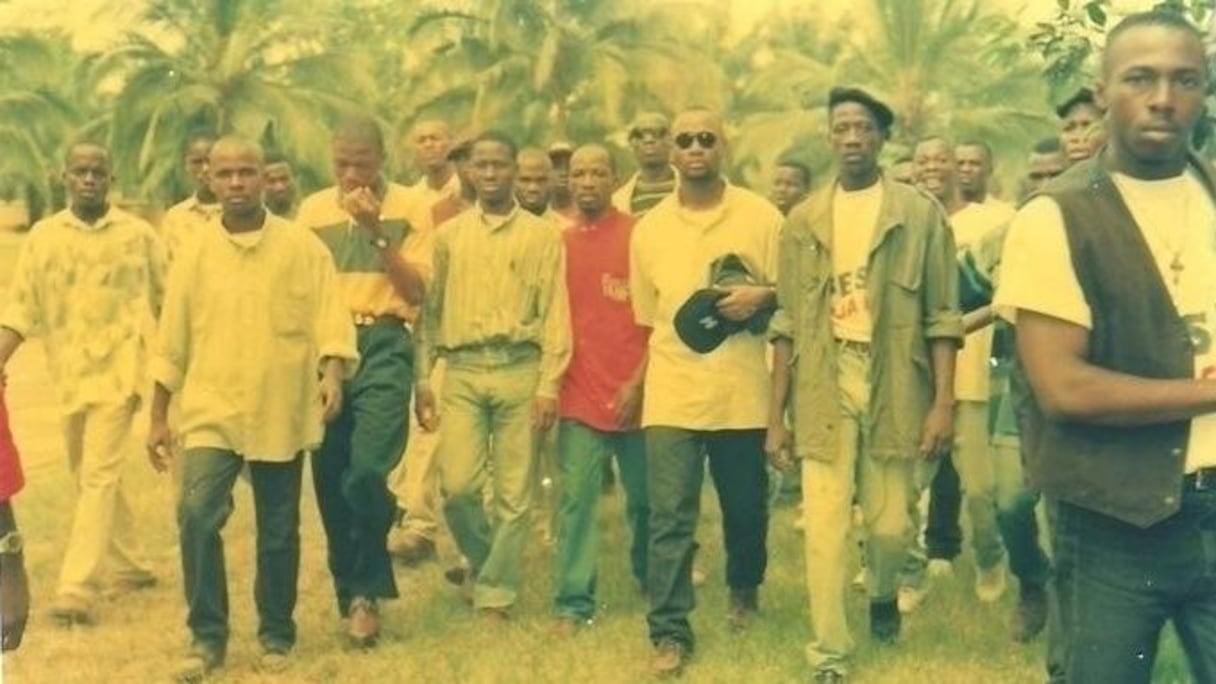 Guillaume Soro, étudiant (en lunettes noires)