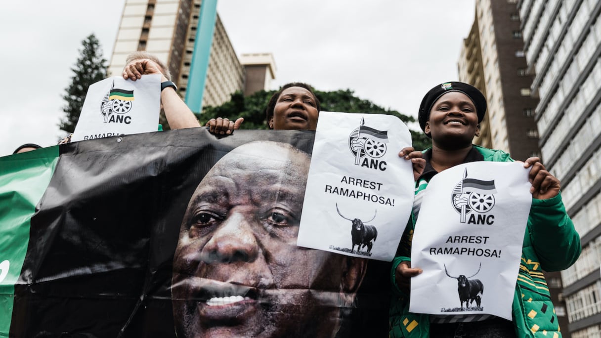 Manifestation anti-Ramaphosa le 23 juillet 2022.