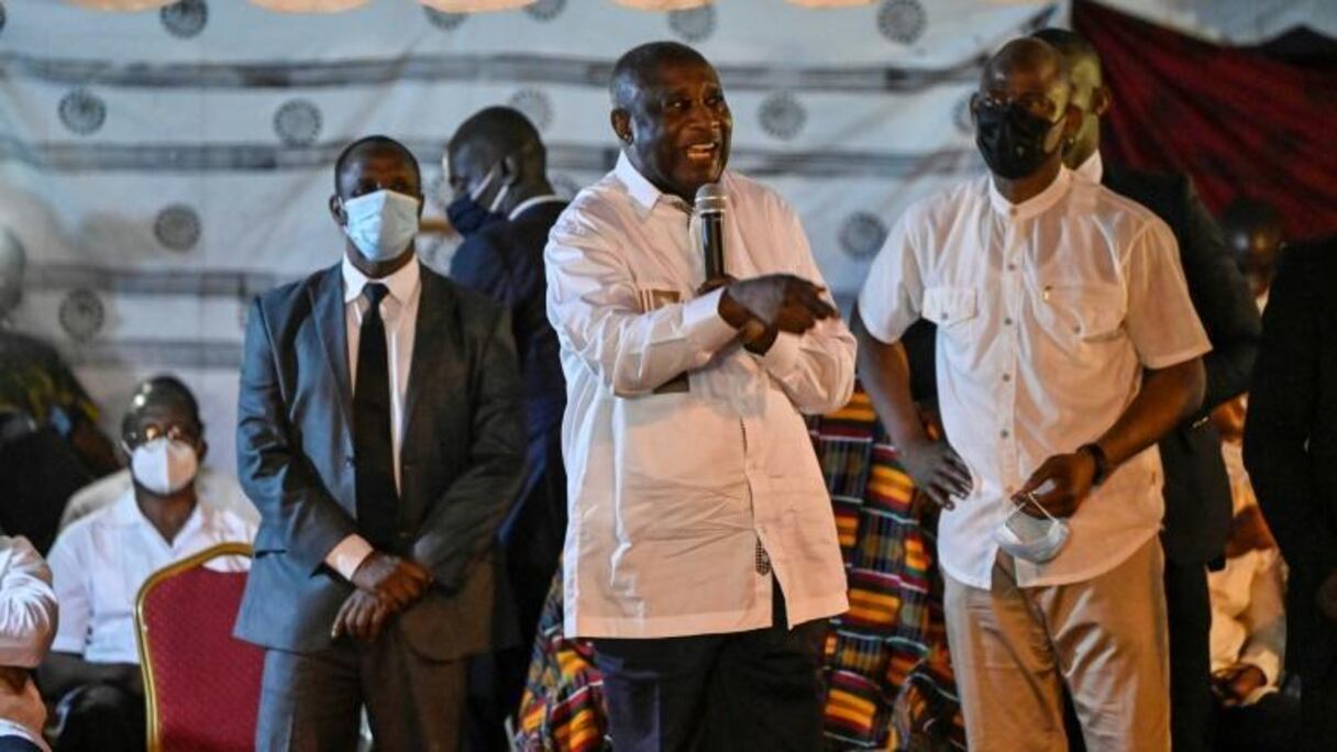 Accueil triomphal pour l'ex-président ivoirien Laurent Gbagbo dans son village natal.