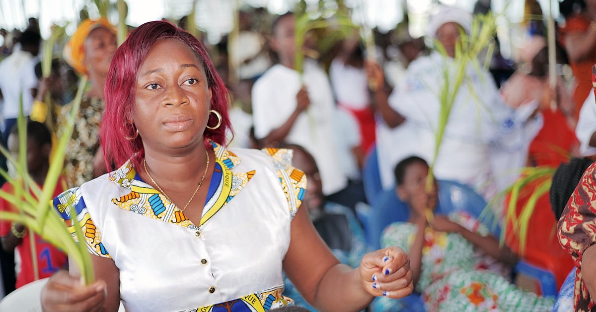 Ivory Coast. Palm Sunday: Christians celebrate the triumph of Christ with fervor and hope