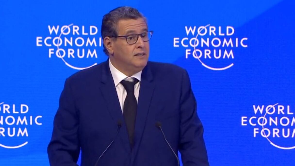 Le chef du gouvernement, Aziz Akhannouch, a adressé une allocution, mercredi 18 janvier 2023, au Forum économique mondial.