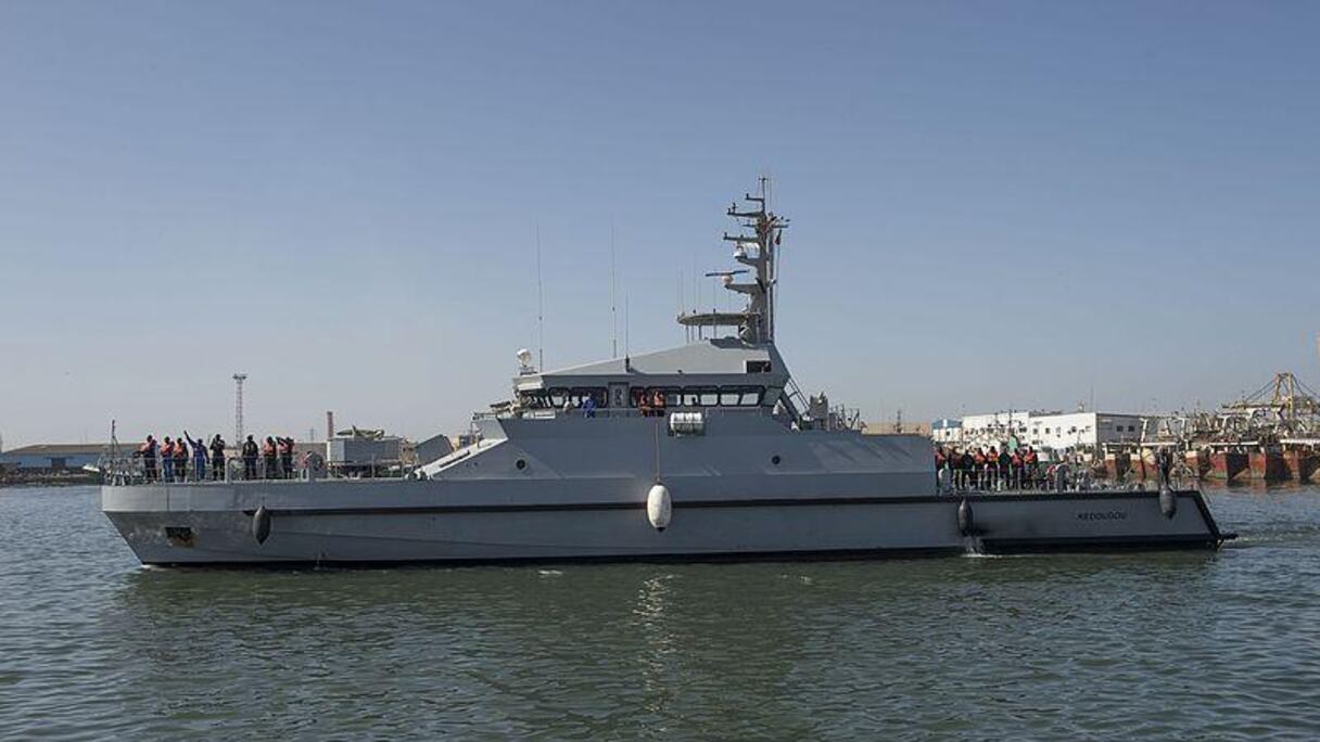 Le Kédougou, navire d'attaque, est l'un des six patrouilleurs de la marine sénégalaise.
