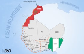 Tracé du gazoduc Africain-Atlantique