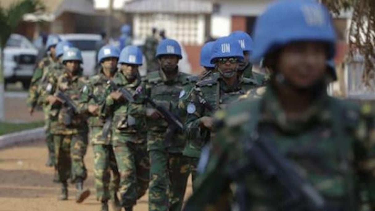 Des Casques bleus en Centrafrique.