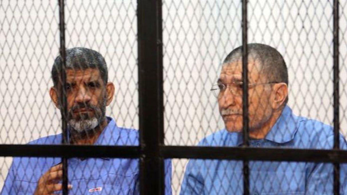Abdallah al-Senoussi, Abou Zaid Dourda, tous deux chefs des renseignements extérieurs de l'ancien régime.
