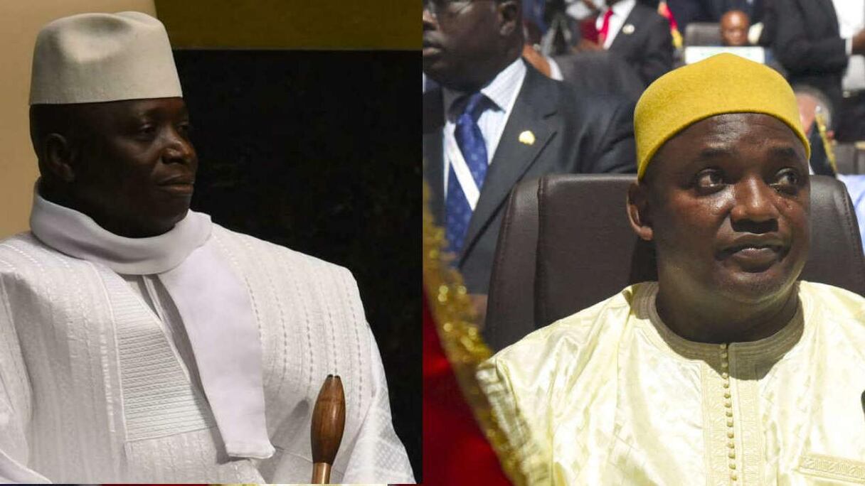 Yahya Jammeh et Adama Barrow.