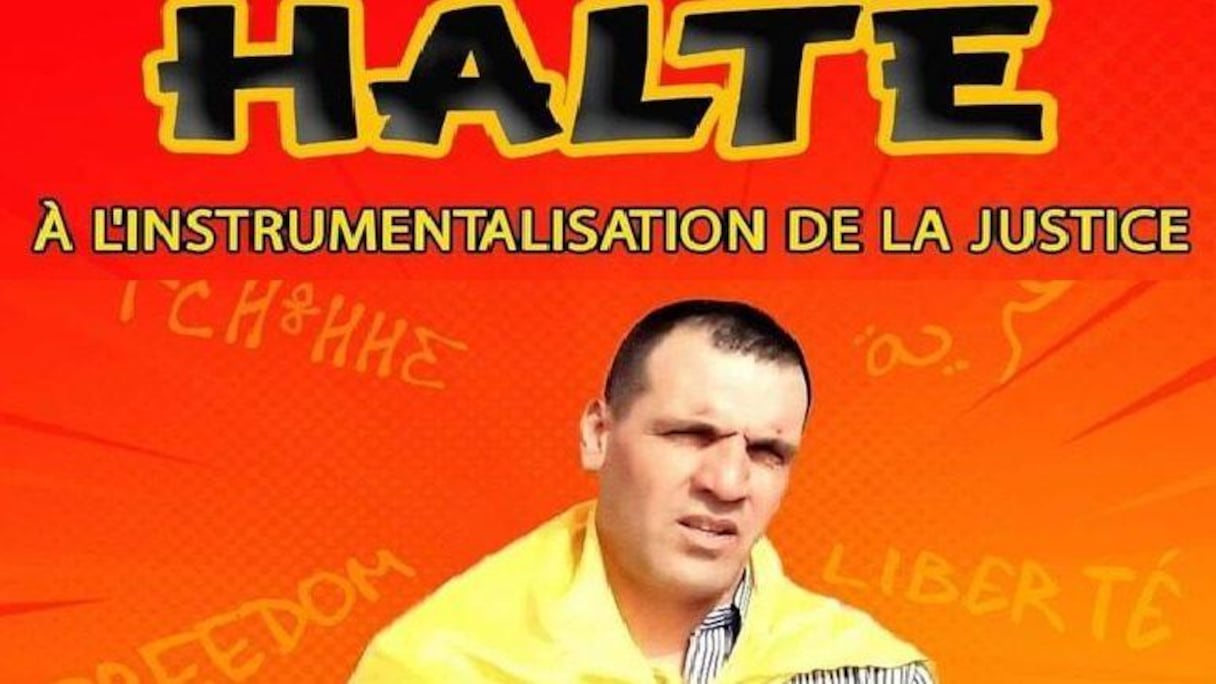 L'affiche brandie par les défenseurs de Yacine Mebarki.