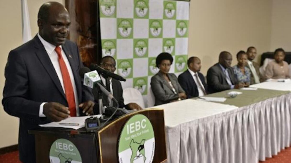 Le président de la Commission électorale du Kenya (IEBC), Wafula Chebukati.