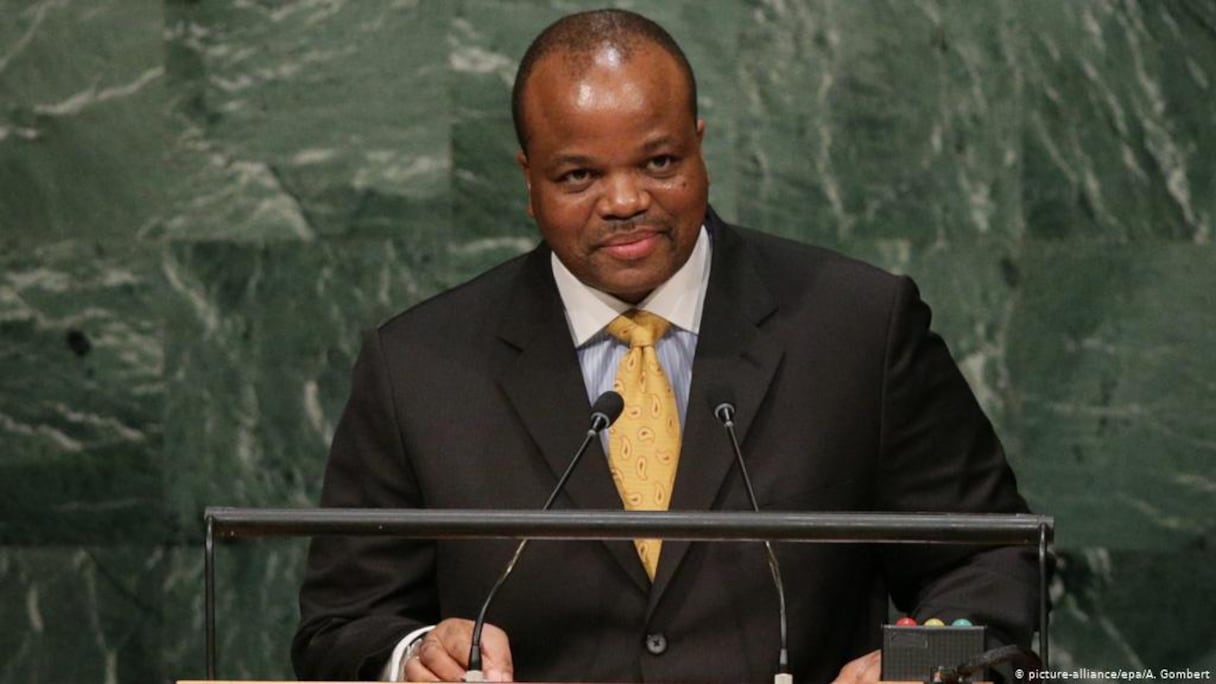 Le roi Mswati III d'Eswatini.