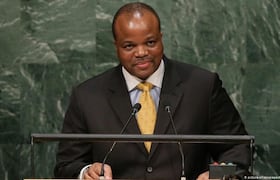 Le roi Mswati III d'Eswatini.