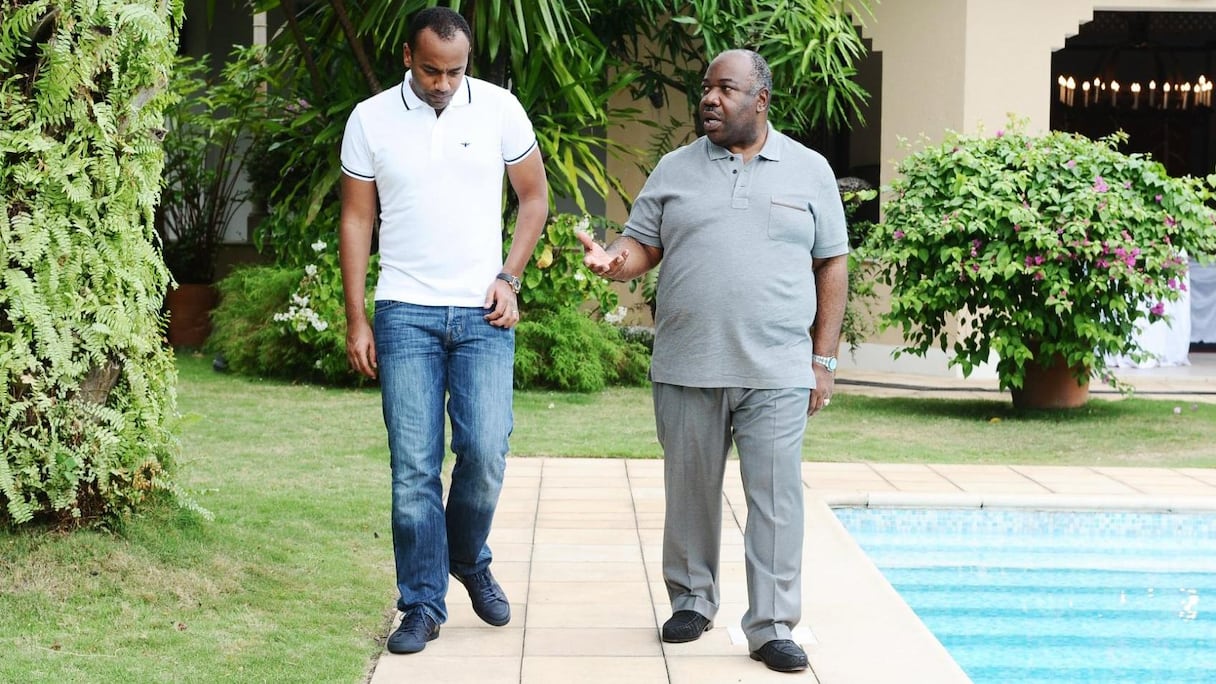 Le président gabonais Ali Bongo Ondimba et son fils Noureddin Bongo Valentin.