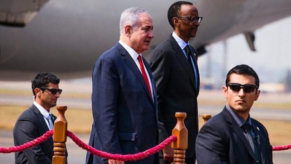 Le président rwandais Paul Kagame et le premier ministre israélien Benyamin Netanyahou.