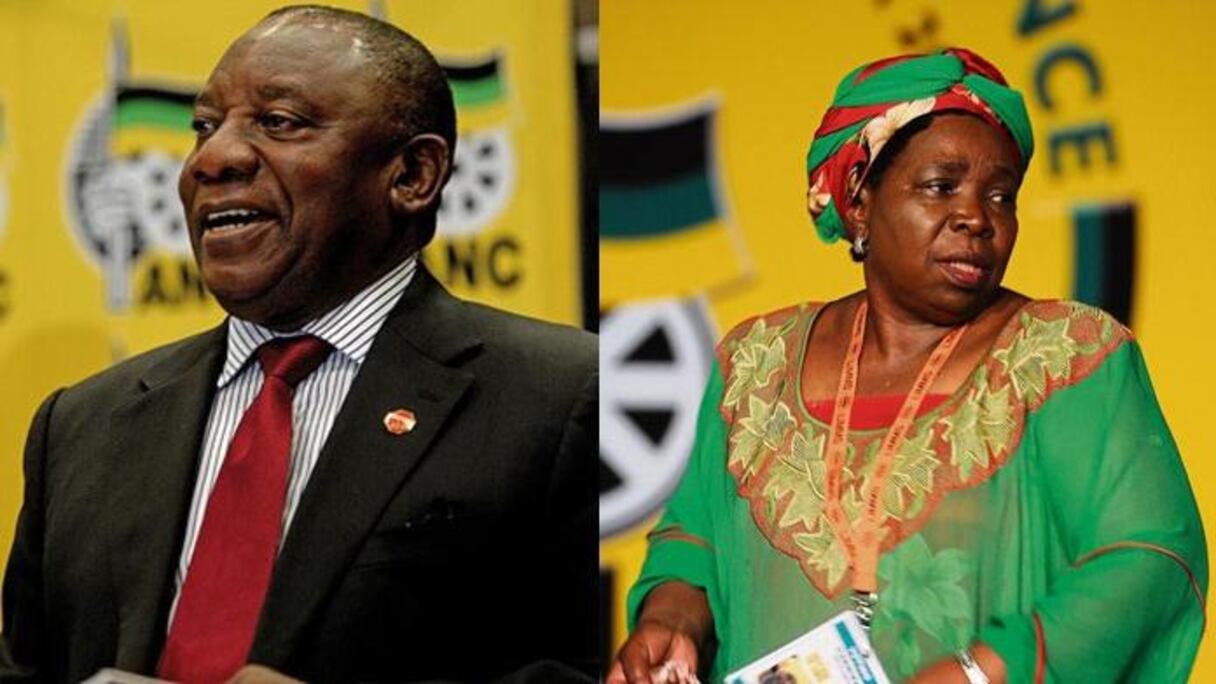 Cyril Ramaphosa et Dlamini Zuma.