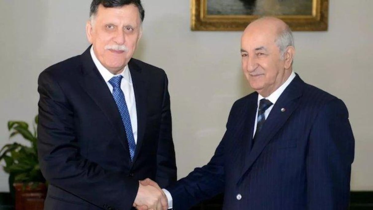 Le Premier ministre libyen, Fayez El-Serraj et le président algérien, Abdelmadjid Tebboune.