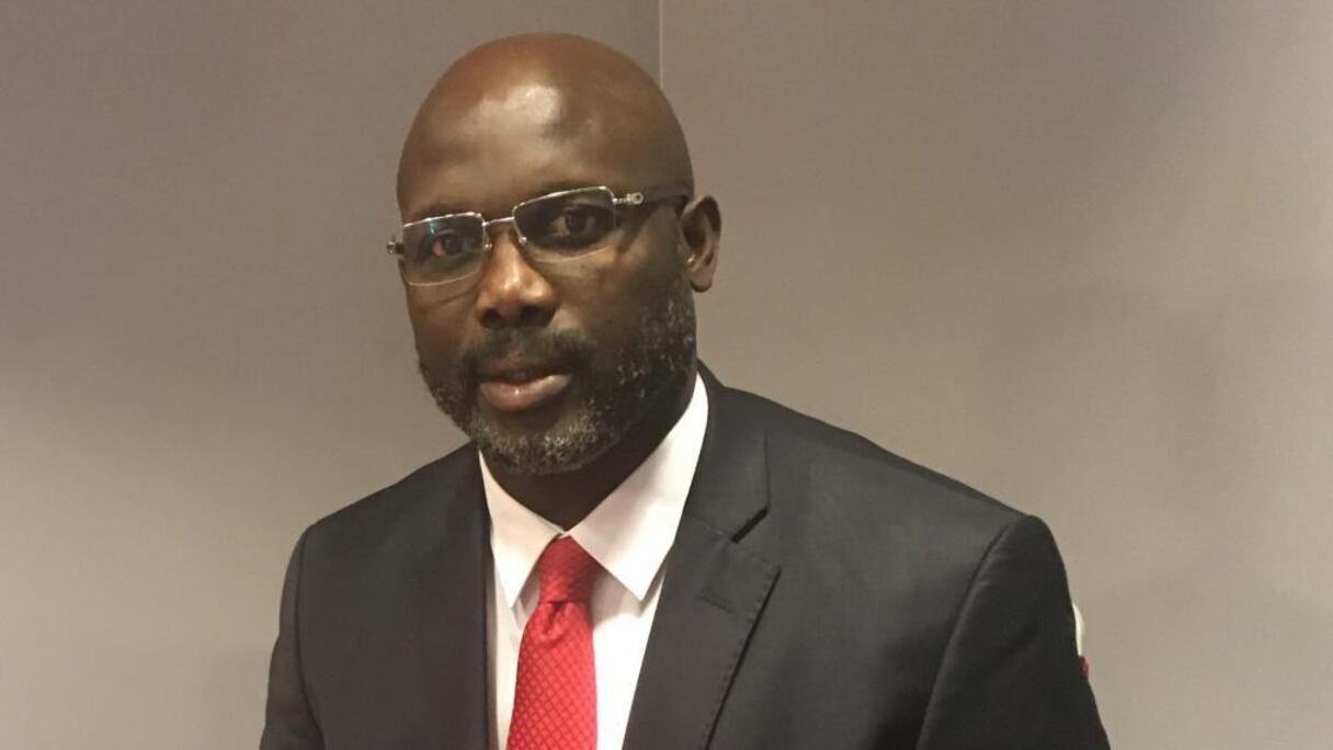 George Weah, président élu du Liberia.