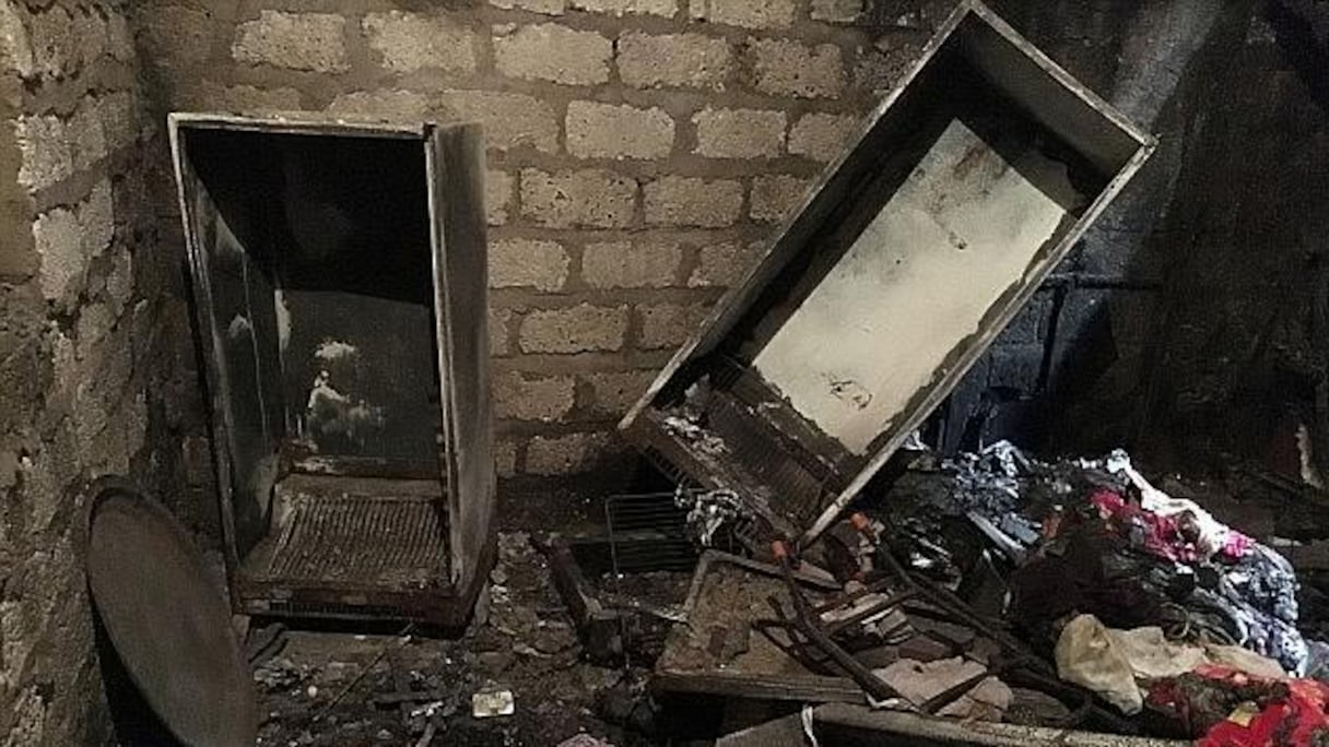 L'une des sept maisons pillées lors des évènements dont Soad Thabet est victime.