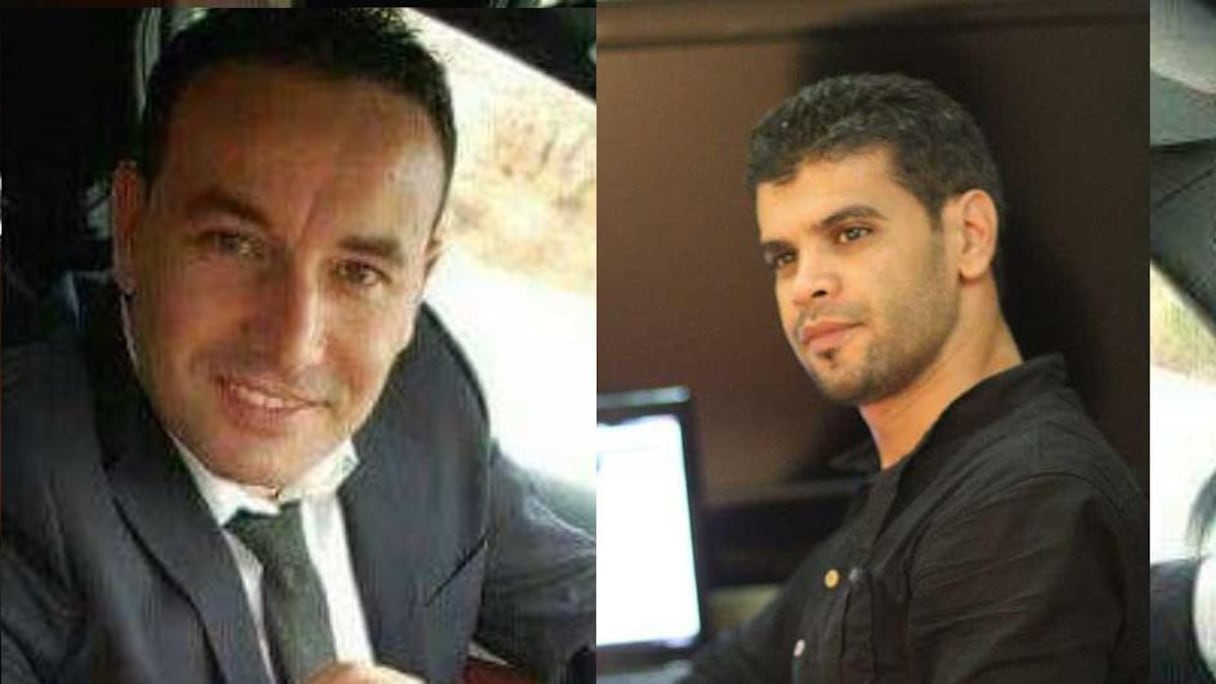 Khelaf Benhadda, rédacteur en chef de Algérie Direct et Said Boudour, militant des droits de l'Homme et journaliste à Algérie Part.