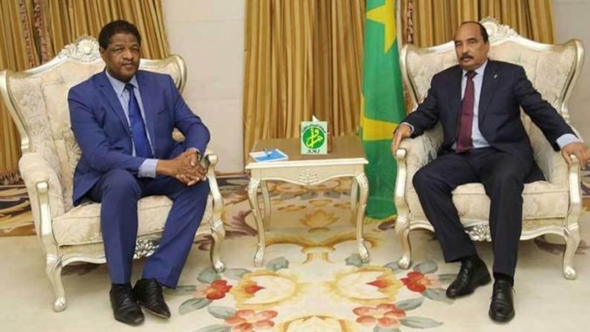 Mohamed Ould Abdel Aziz, président de la Mauritanie, et Marcel Alain de Souza, Président de la Commission de la CEDEAO.