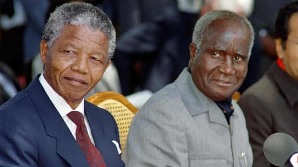 Nelson Mandela et Kenneth Kaunda.
