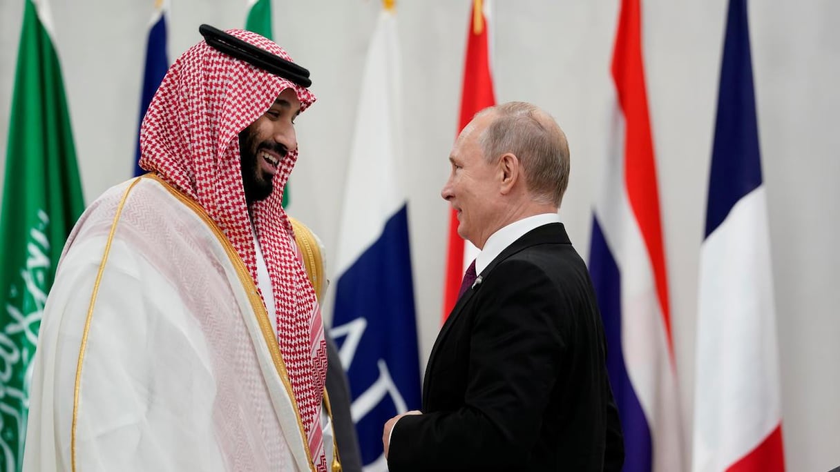 Le prince héritier saoudien Mohamed Ben Salmane et le président russe Vladimir Poutine.