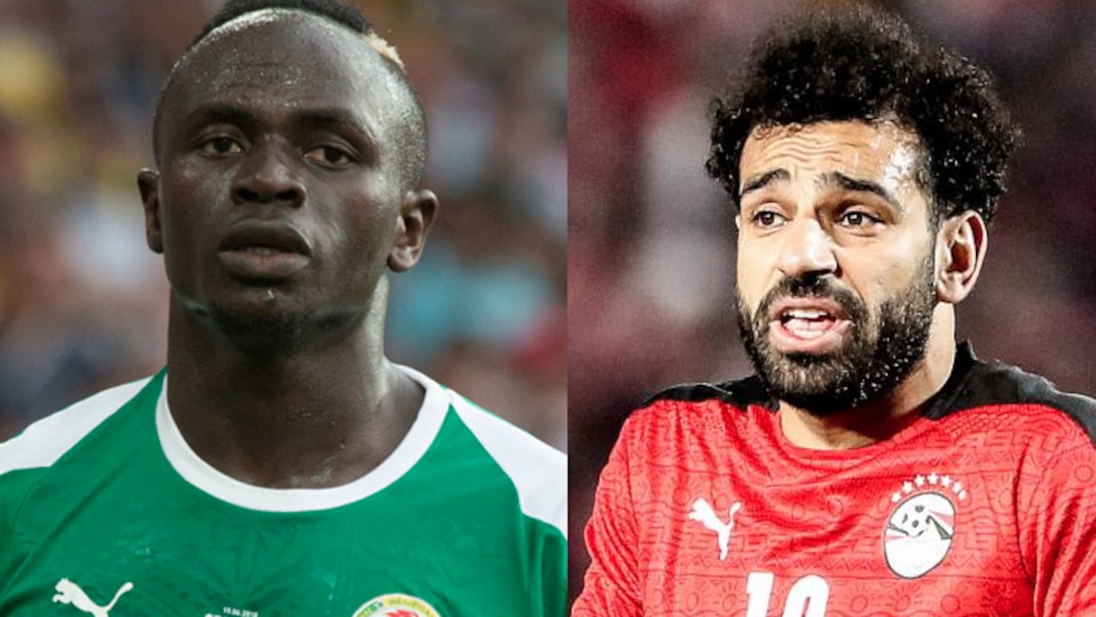 Sadio Mané du Sénégal et Mohamed Salah d'Egypte.