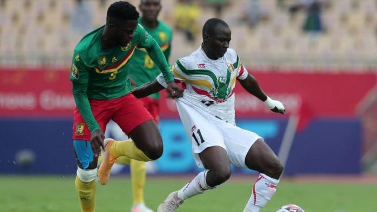 Une action du match Cameroun-Mali du CHAN 2020.