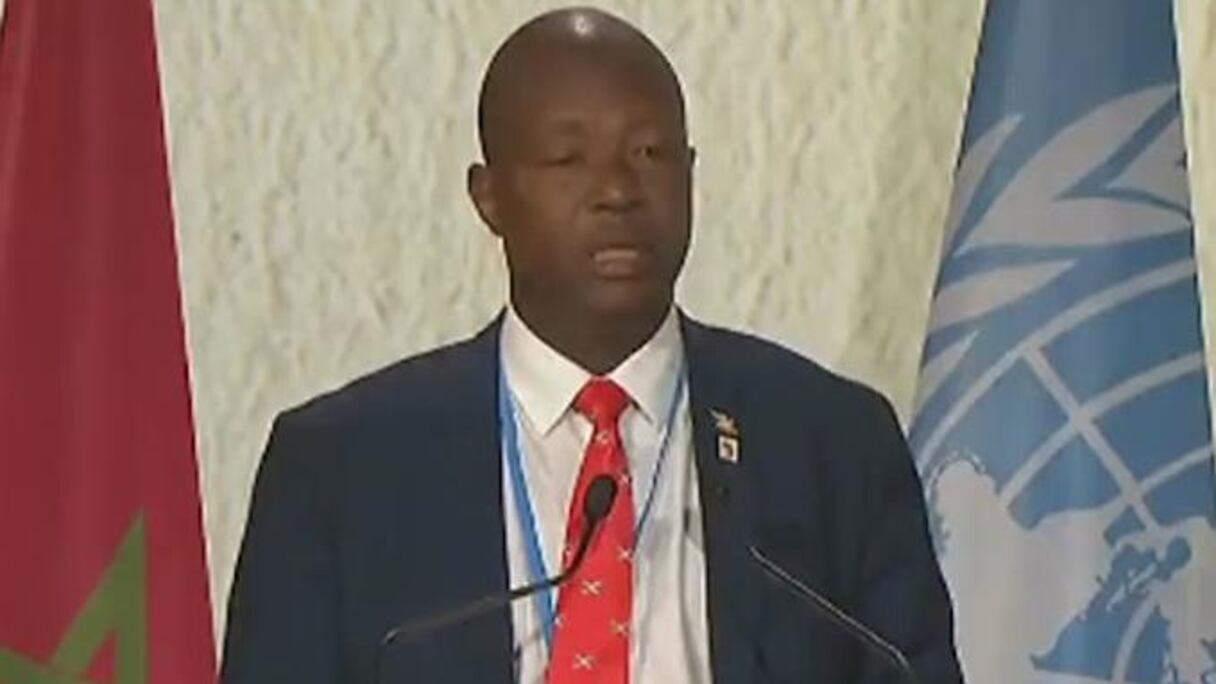 Emmanuel Niyonkuru, ministre de l'Eau, de l'environnement, de l'aménagement du territoire et de l'urbanisme du Burundi, à la COP22.