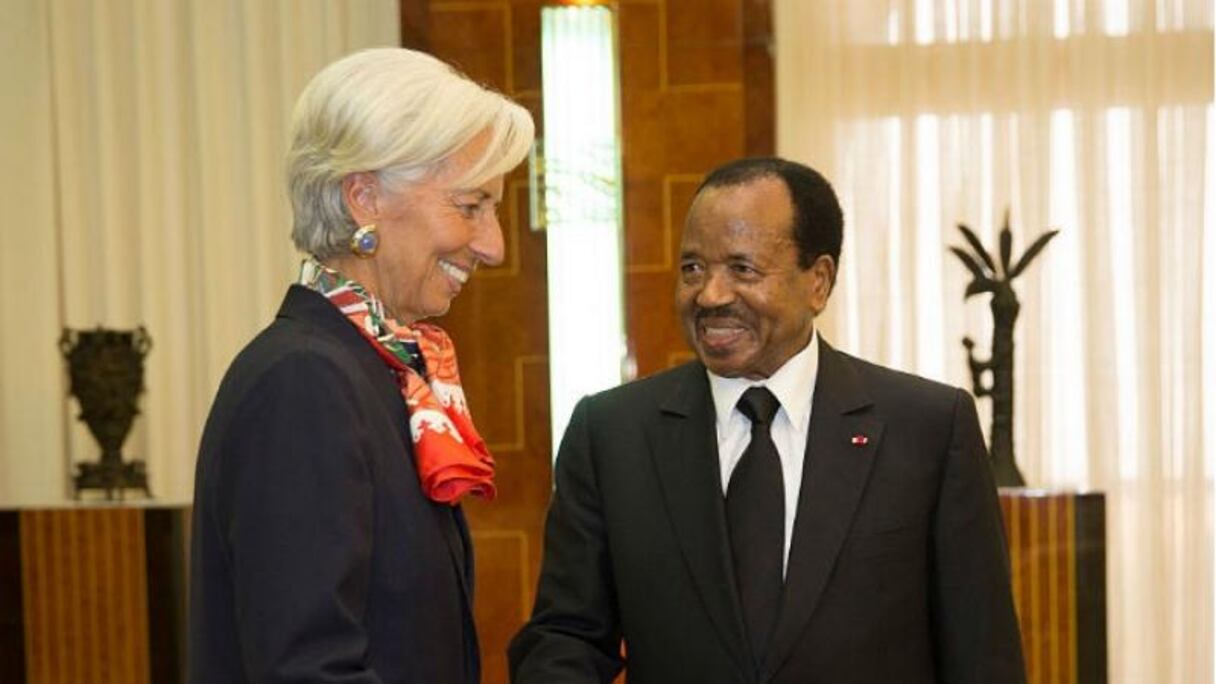 Christine Lagarde, directrice générale du FMI, et Paul Biya, président du Cameroun.