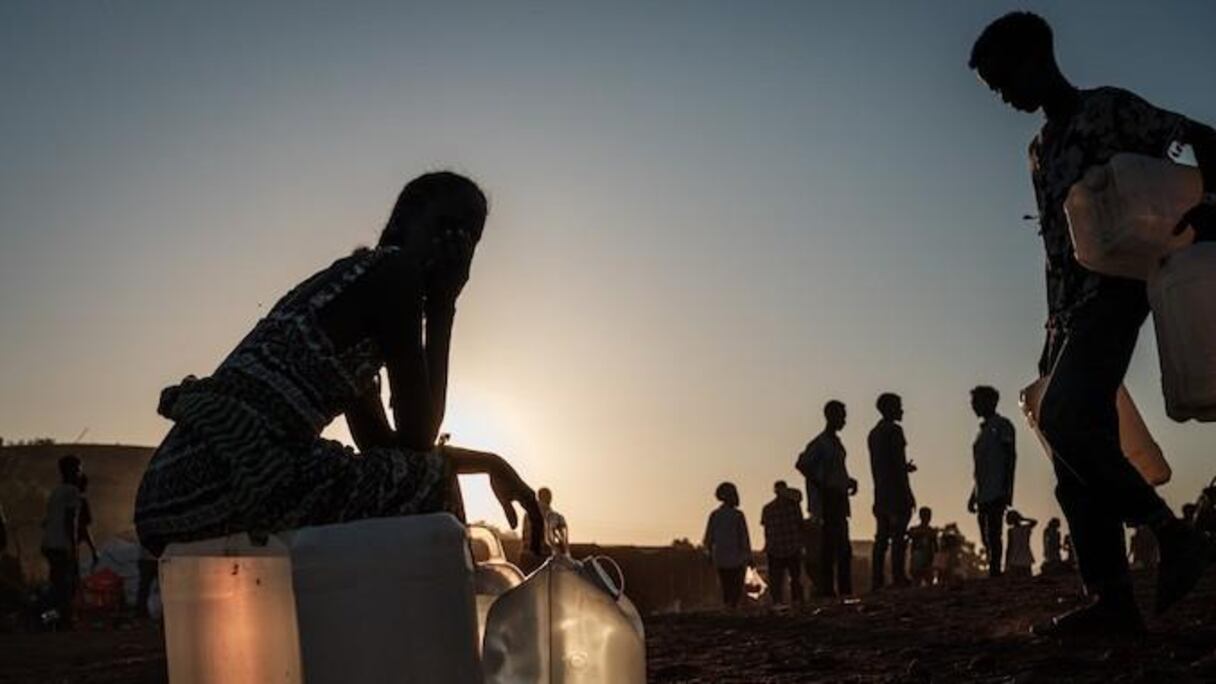 Une femme éthiopienne ayant fui les combats.