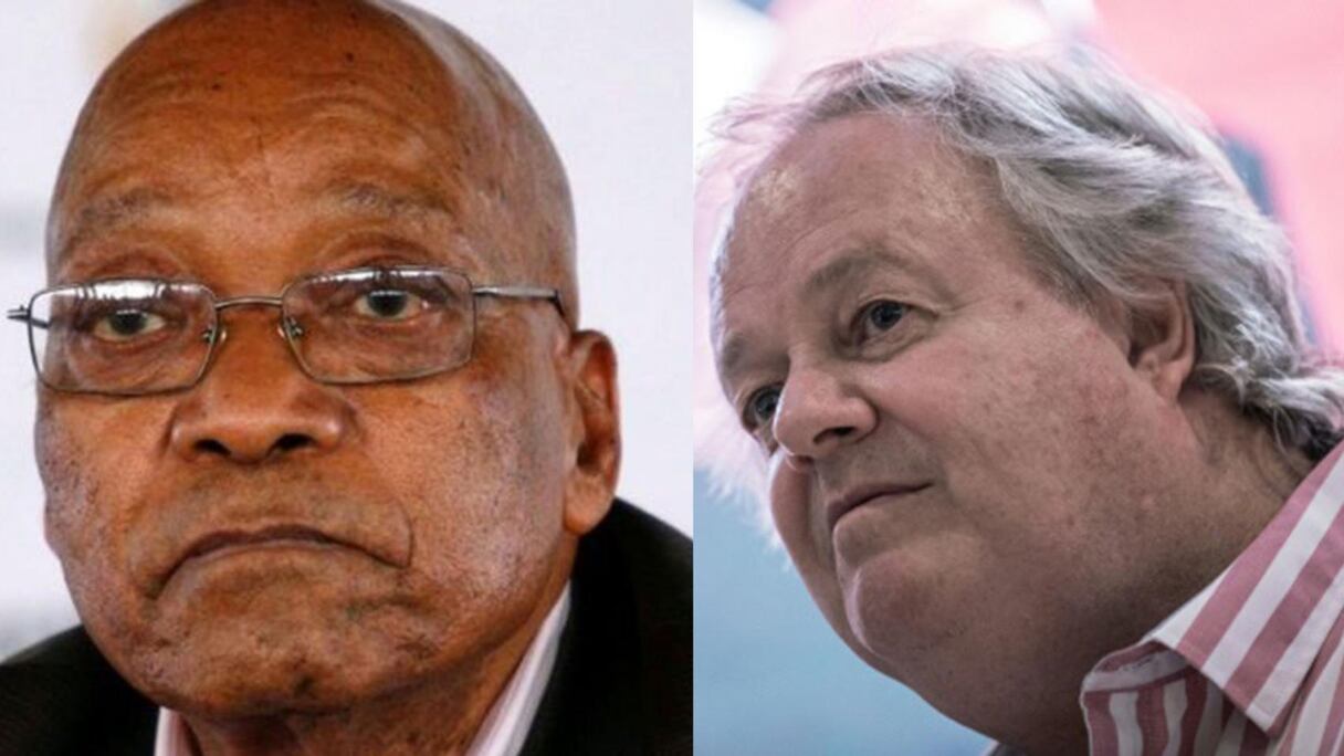 Le président Jacob Zuma et le journaliste Jacques Paw.