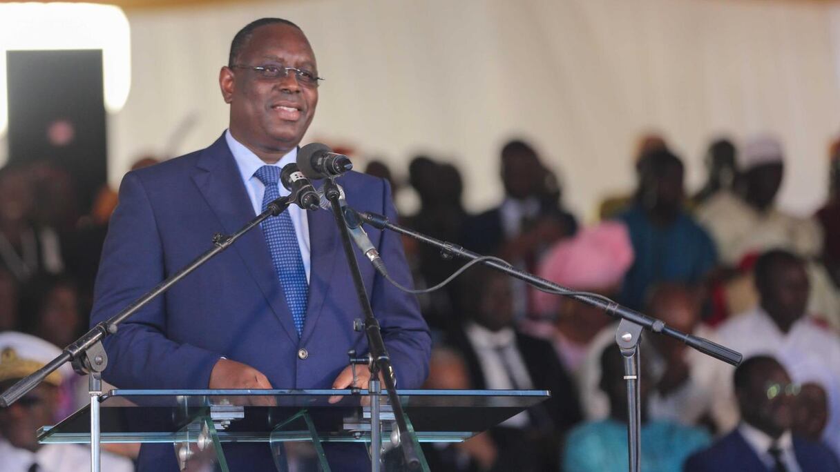 Macky Sall lors de l'inauguration de l'autoroute à péage Diamniadio-AIBD-Sindia.