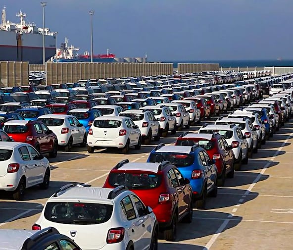 Le terminal Renault à Ksar Sghir, près de Tanger, ville côtière du nord-est du Maroc.