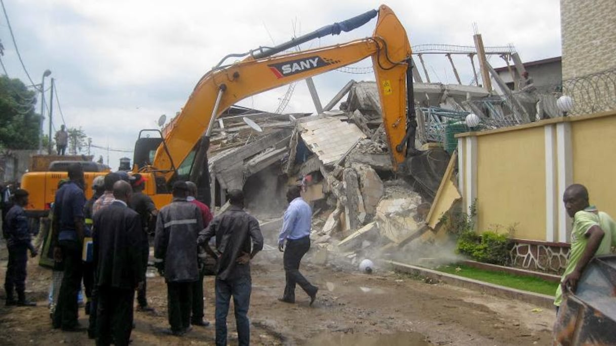 Archives/ Effondrement d'un immeuble à Kinshasa en octobre 2015