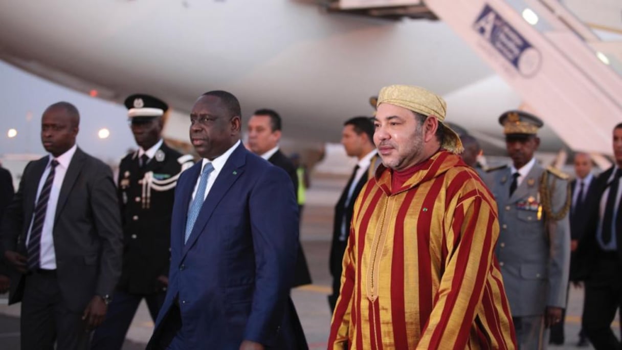 Le roi Mohammed VI du Maroc et Macky Sall du Sénégal.
