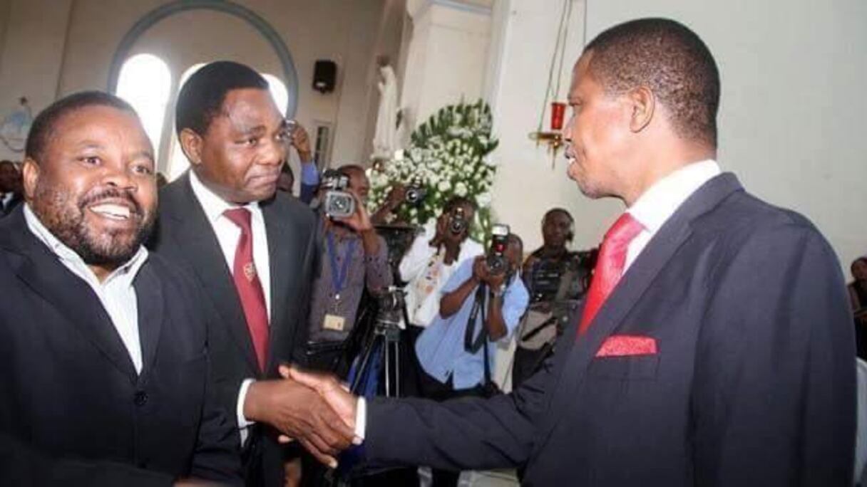 Le président Edgar Chagwa Lungu et son principal challenger, Hakainde Hichilema.