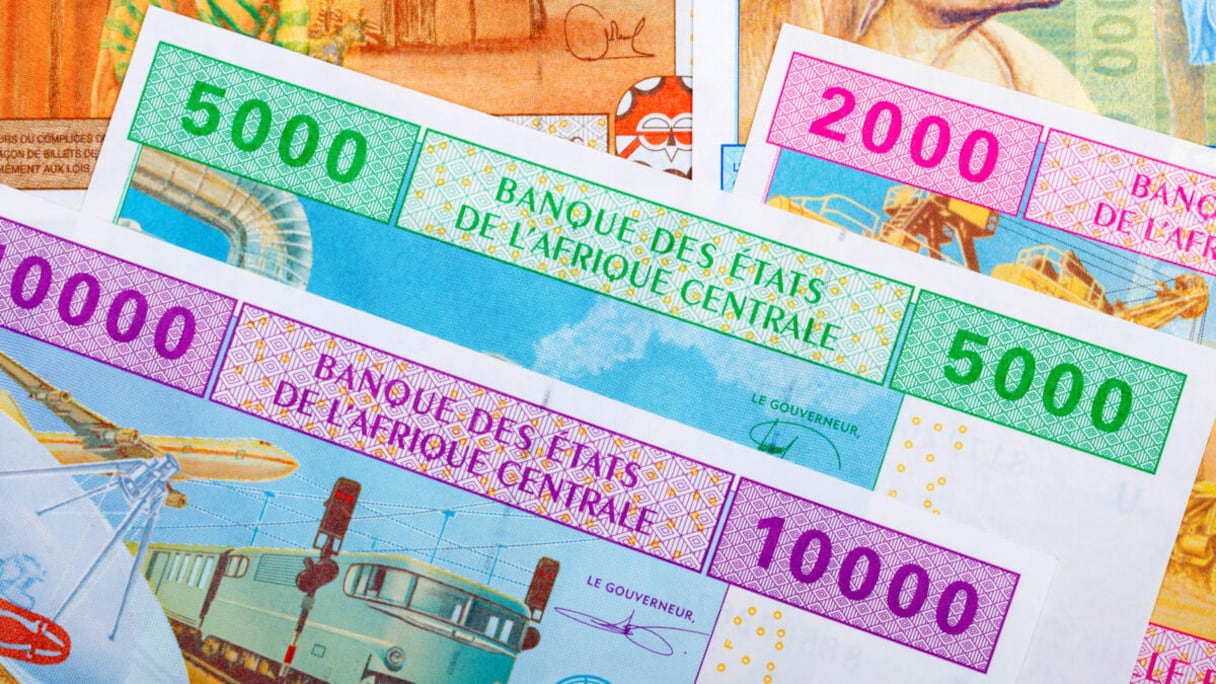 Des billets du franc CFA d'Afrique centrale.