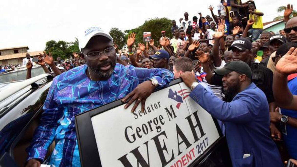 Georges Weah, favori de l'élection présidentielle.