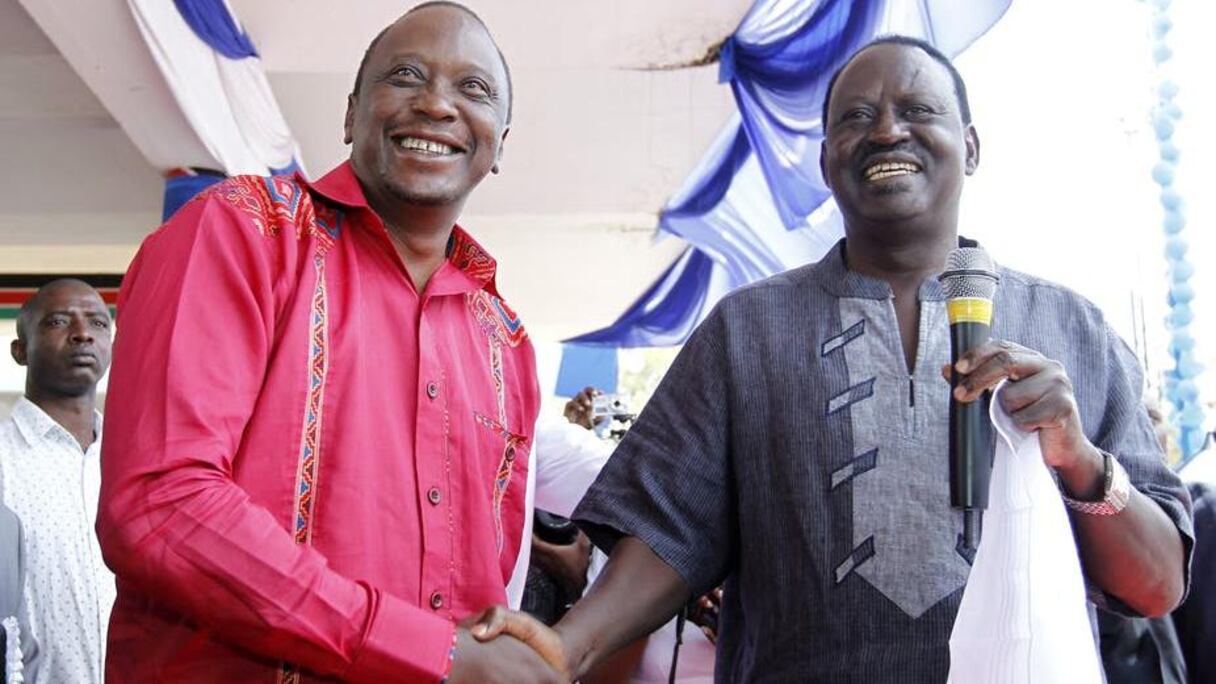 Kenyatta et Odinga.