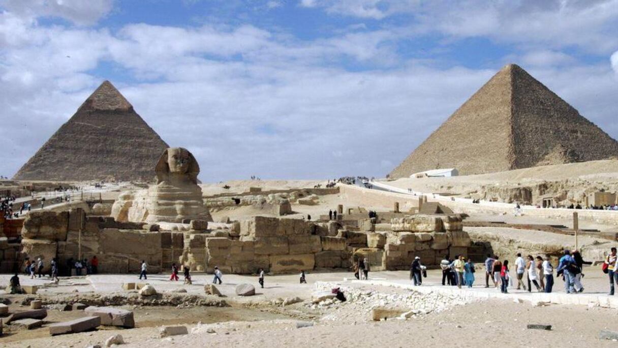 Les pyramides de Gizeh.