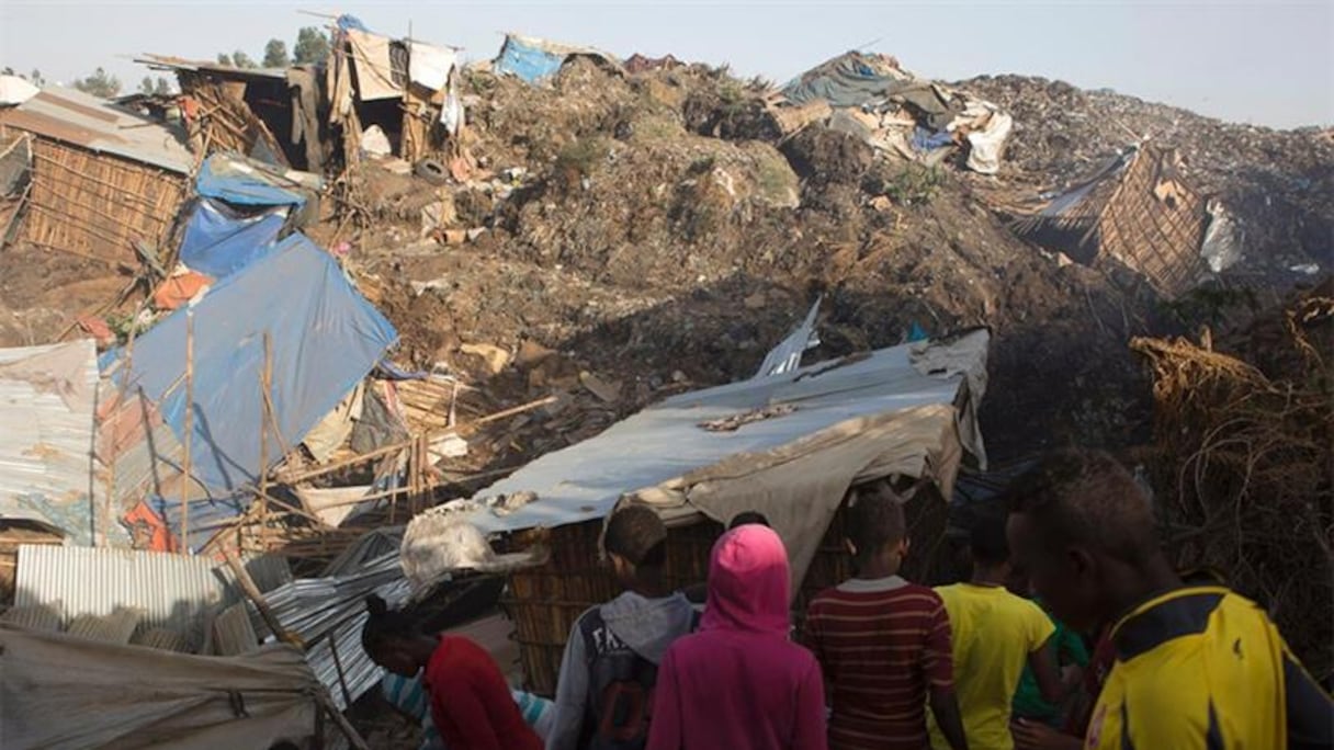 Un glissement de terrain en Ethiopie.