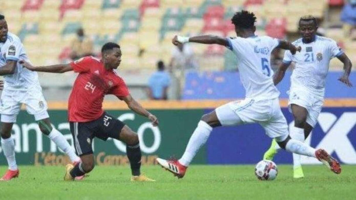 Une phase du match Libye-RDC.