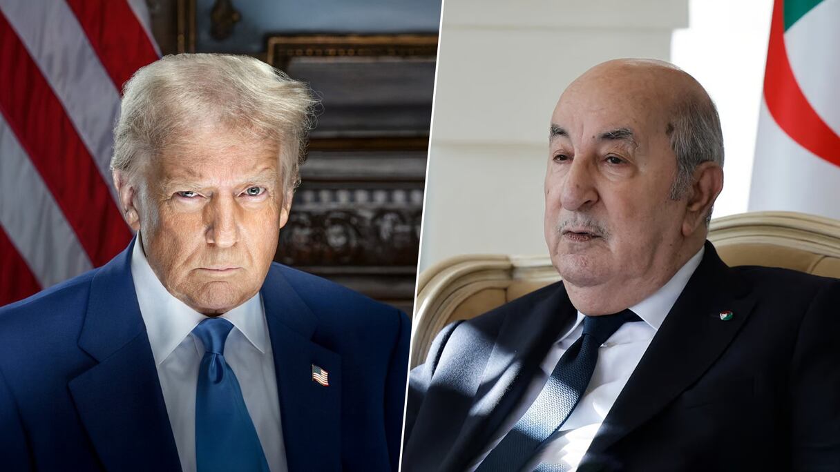 Le président américain Donald Trump et l'Algérien Abdelmadjid Tebboune.