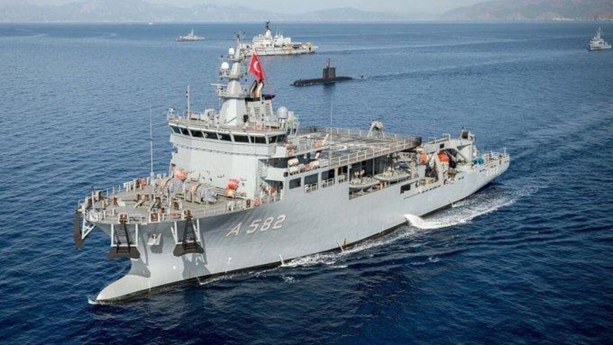 Un patrouilleur turc en Méditerranée.