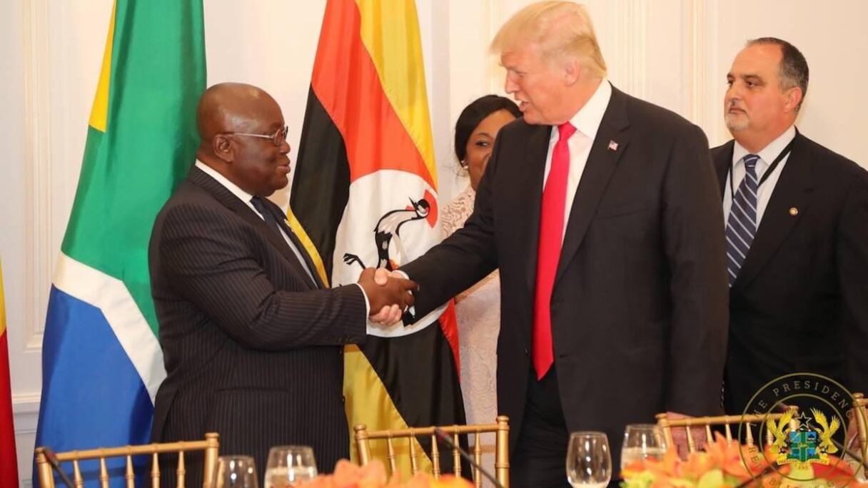 Nana Akufo-Addo, président du Ghana, et Donald Trump, président des Etats-Unis.